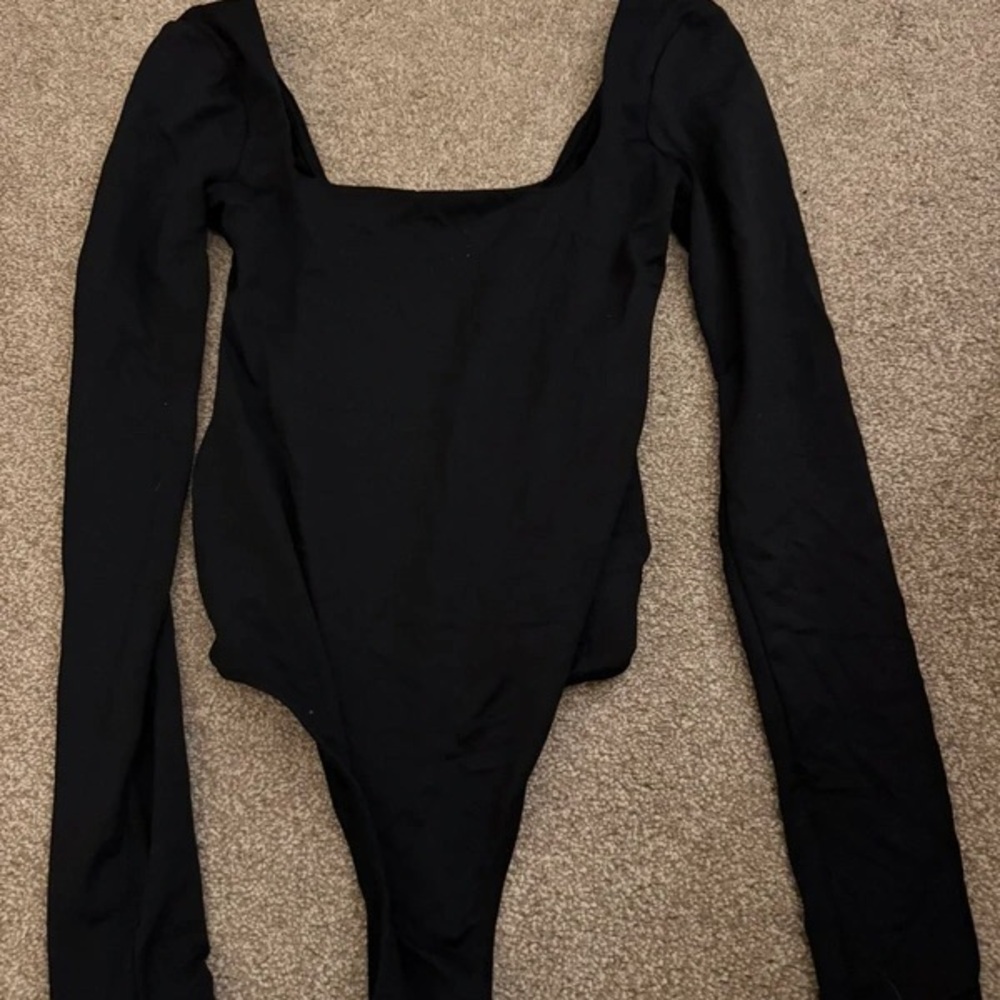 Zara Black Long Sleeve Crop Top